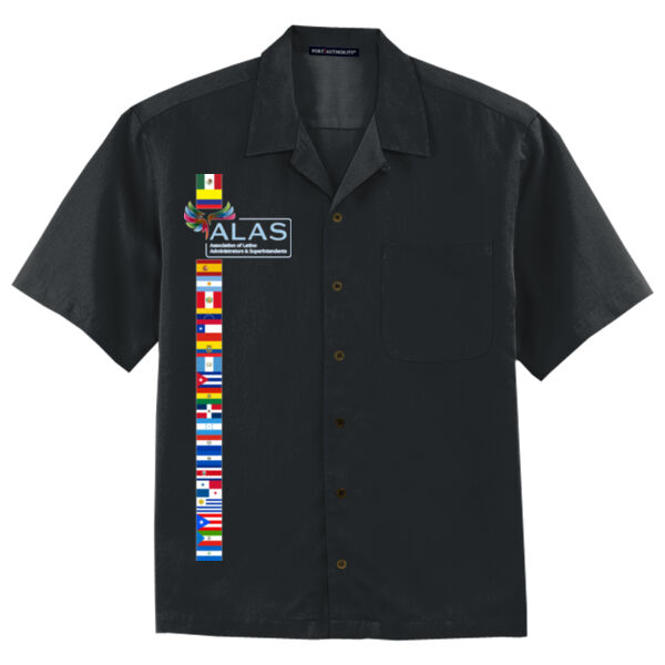 Printed ALAS Logo and Flags- Easy Care Camp Shirt Thumbnail