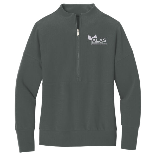 Embroidered ALAS - Women's Linear Texture 1/4 Zip Thumbnail