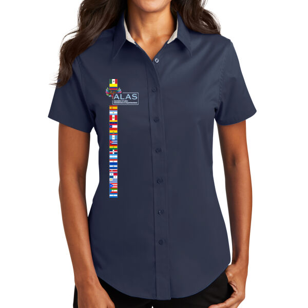 Port Authority ALAS and Flags Printed- - Women's Short Sleeve Easy Care Shirt Thumbnail