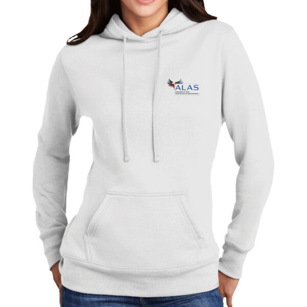 Port & Co. Association of Latino Administrators and Superintendents Printed- - Women's Core Fleece Pullover Hooded Sweatshirt Thumbnail